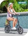 Gotrax FLEX ULTRA Seated Electric Scooter, 500W Motor, 14" Tires, 25-Mile Range