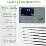ACHAZEL 10,000 BTU Smart Window Air Conditioner with Washable Slide-Out Filter