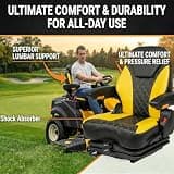 SEATIN Diamond Quilted Premium Suspension Tractor Seat