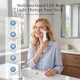 7-Color LED Red Light Therapy Facial Sculptor with Heat, Vibration, and Built-In Timer