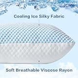 EASELAND Firm Queen Size Adjustable Shredded Memory Foam Pillows Set of 2