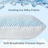 EASELAND Firm Queen Size Adjustable Shredded Memory Foam Pillows Set of 2
