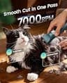 oneisall 5-Speed Quiet Pet Grooming Clipper for Matted Cat Hair and Thick Coats