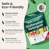 Truly Free Eco-Friendly Fragrance-Free Refillable Dishwasher Detergent Powder