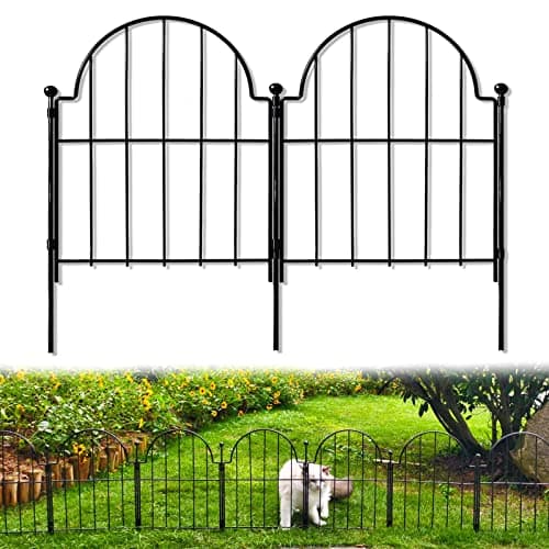Blingluck 22-Inch No-Dig Metal Garden Fence Landscape Border for Taller Boundaries