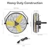 CCGIRU 24-Inch Heavy-Duty Industrial Wall Mount Fan, 9200 CFM Sealed Motor