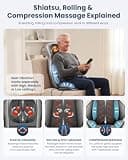 COMFIER Portable Massager Chair Pad with Heat and Waist Air Compression