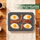 Cooker King Hybrid Honeycomb Stainless Steel Double Burner Griddle Pan