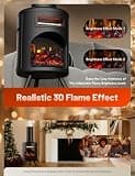 Dr. Infrared DR-991 Portable Electric Fireplace Space Heater with Humidifier