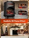Dr. Infrared DR-991 Portable Electric Fireplace Space Heater with Humidifier