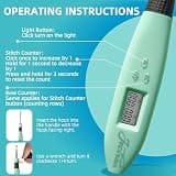 Jeciran 24-Head Light Up Crochet Hook Kit with Digital Stitch Counter & Fast Charge