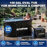 AS ColdPlunge Ice Bath Chiller 1/3 HP and 148-Gallon Insulated Tub Bundle Kit