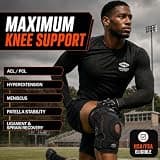 Shock Doctor Compression Hinged Knee Brace with Dual Side Stabilizers