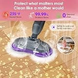BOJUK Self-Propelled Scrub and Steam Mop with Dual Spinning Scrub Pads