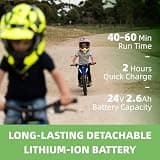 AIII 12-Inch Lightweight Electric Dirt Bike with Quick-Swap 24V Lithium Battery