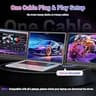 Ultra-Thin 15.6-inch 1080P FHD Triple Portable Monitor Extender with One-Cable Setup
