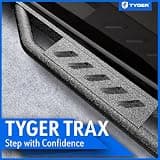 Tyger Auto Trax Textured Drop Side Steps for Jeep Wrangler JK 4-Door
