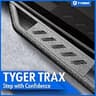 Tyger Auto Trax Textured Drop Side Steps for Jeep Wrangler JK 4-Door