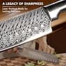 Astercook 15-Piece German Stainless Steel Knife Set with Laser Damascus Pattern