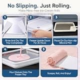 Extra Large 14x10-Inch Manual Rolled Ice Cream Maker Tray for Instant Homemade Rolls