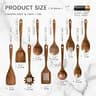 Hefild 10-Piece Acacia Wood Cooking Spoons and Spatulas Starter Set