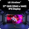 LG UltraGear 27GR83Q-B 27-Inch QHD IPS Gaming Monitor, 240Hz 1ms HDMI 2.1