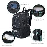 GRANDUP 28L Basketball Backpack with 12 Pockets and Water Bottle Holders
