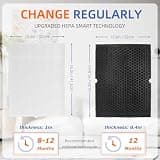 Pulluty 116130 HEPA Replacement Filter H, 2-Pack Combo for Winix 5500-2