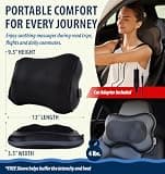Zyllion Shiatsu Back and Neck Massager with Heat, 3D Deep Tissue Pillow