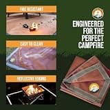 Fireside Outdoor Ember Mat 67x60-Inch Portable Deck Protector for Fire Pits