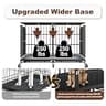 Snuowu 48-Inch Heavy Duty Folding Metal Dog Crate with Smart Locking Wheels