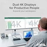 Plugable Dual 4K 60Hz HDMI USB-C Docking Station with 65W Power Delivery
