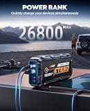 TREKURE 8000A Peak 26800mAh Portable Car Battery Jump Starter with 65W Fast Charge
