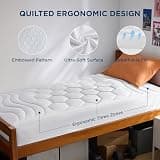 Bedsure 3-Zone Ergonomic Microfiber Mattress Pad with Deep Skirt, Twin XL