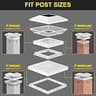 T-SUN 8-LED Reflective Solar Post Cap Lights for Wood and Vinyl Fences, 6-Pack