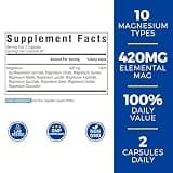 Vitalibre 10-in-1 Full-Spectrum Magnesium Complex with Vitamin D3 & B6