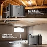 Airzentti 155-Pint Energy Star Commercial Dehumidifier with 16.4ft Lift Pump