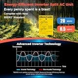 COSTWAY Blast Series 12,000 BTU Wall-Mounted Ductless Inverter AC Unit with Heat Pump