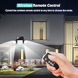 Tuffenough 2500LM 210-LED 3-Head Solar Security Flood Light with Remote