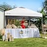 CROWN SHADES 10x10 Beach Canopy Tent with 1 Sidewall
