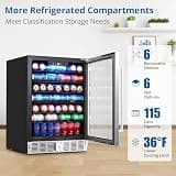 GarveeHome 24-Inch Beverage Refrigerator, 5.1 Cu.Ft 166-Can Capacity