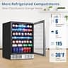 GarveeHome 24-Inch Beverage Refrigerator, 5.1 Cu.Ft 166-Can Capacity