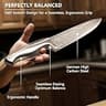 Astercook 15-Piece German Stainless Steel Knife Set with Laser Damascus Pattern