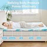 OLIXIS 2-Inch Low-Profile Gel-Infused Memory Foam Mattress Topper, Full Size