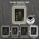 VanPokins 24" x 32" Dual Front and Backlit LED Bathroom Mirror with Gradient Lighting