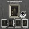 VanPokins 24" x 32" Dual Front and Backlit LED Bathroom Mirror with Gradient Lighting