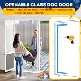 Eillion XLarge Swing-Open Dog Door Insert for Drafty Sliding Glass Doors
