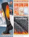 Hylaea Unisex Thermal Merino Wool Knee-High Ski and Snowboard Socks, 3-Pair Pack