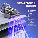 FEPPO Corded Mattress Vacuum Cleaner with 16Kpa Suction and Multi-Layer HEPA
