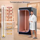 SereneLife Portable Infrared Sauna Box with Heated Foot Pad & Remote Control
